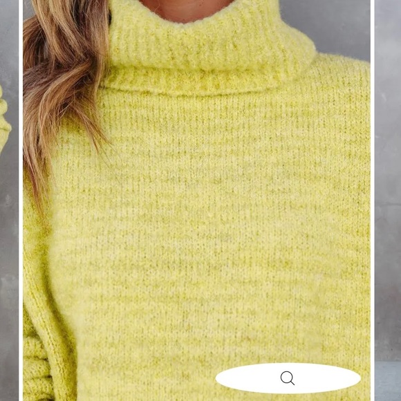 Vici Layan Turtleneck knitted sweater in Citrus -small - Picture 4 of 6